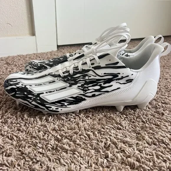 Adidas Adizero 12.0 Poison Football Cleats Men's Sizes Black White Sz 16 - Picture 7 of 13